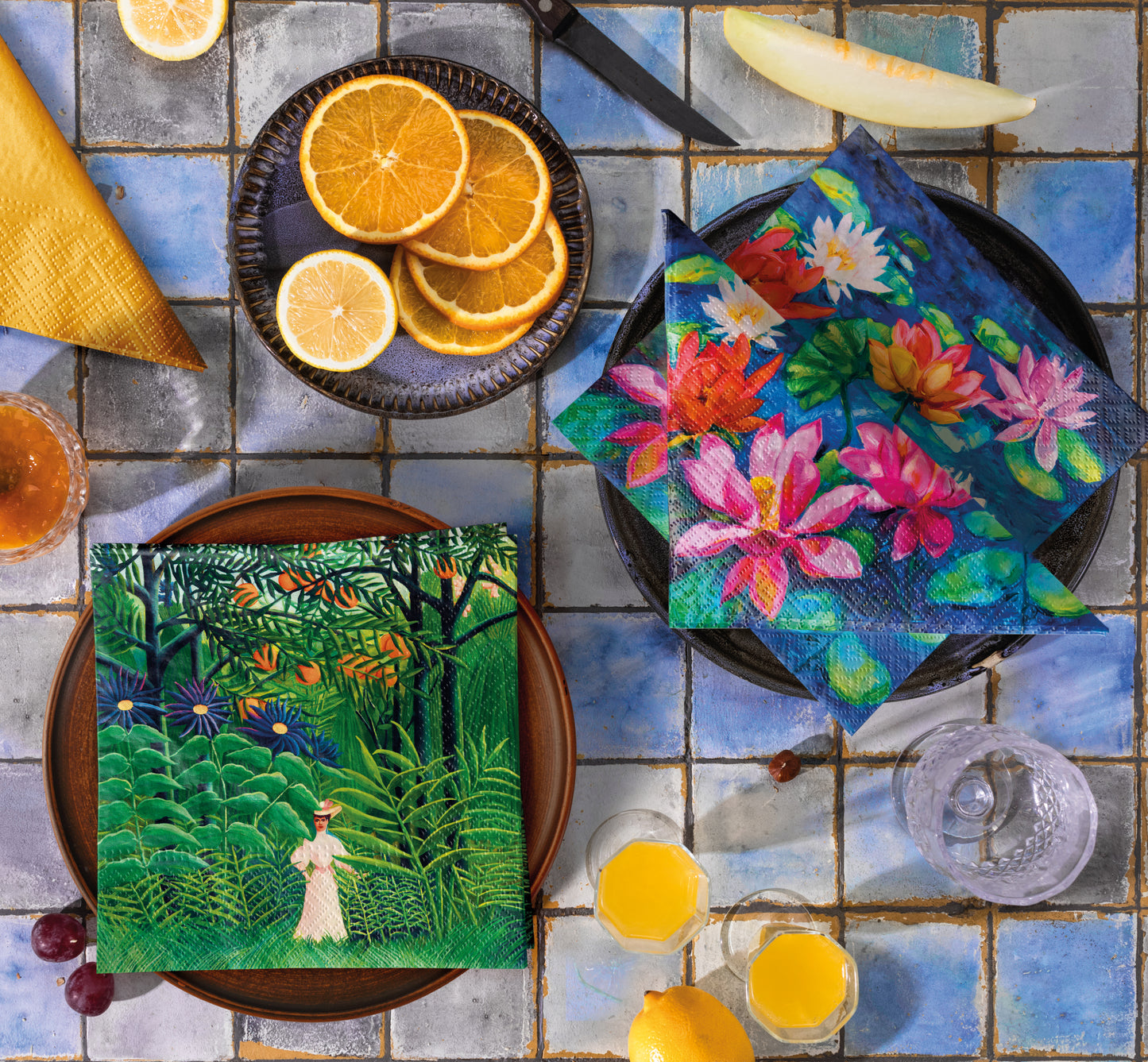 Salvete troslojne 33x33 cm grejpfrut 1/20