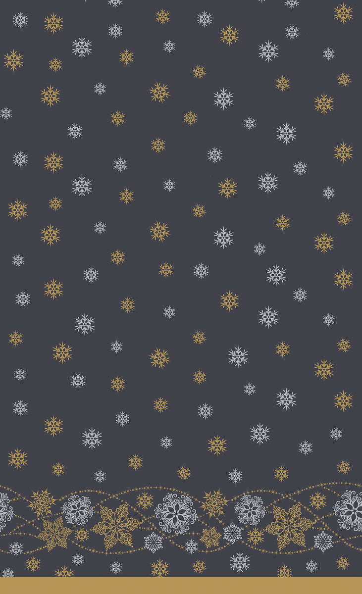 Stolnjak Dunicel nalik platnu 138x220 cm Snow Glitter Black
