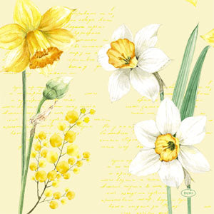 Salvete Dunisoft nalik platnu 40x40/12 Spring Daffodil