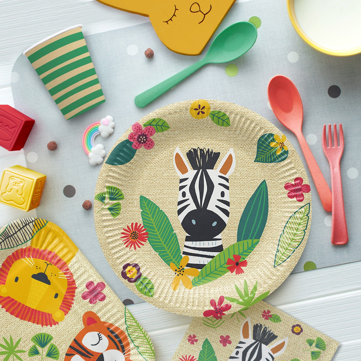 Papirni tanjir 23cm 1/8 Safari