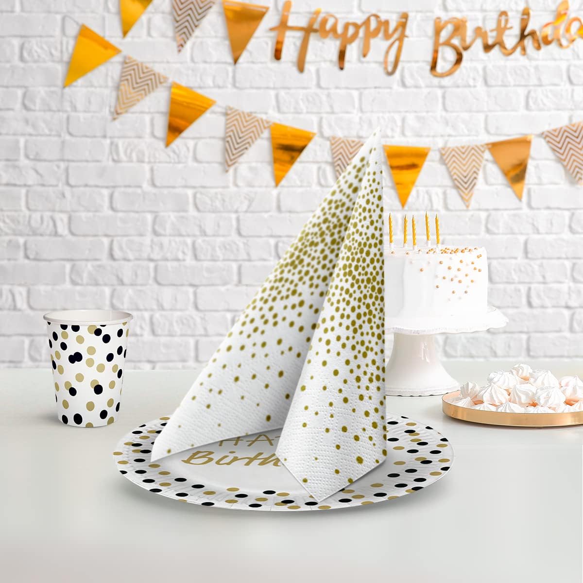 Salvete troslojne 33x33 cm Confeti Gold 1/20