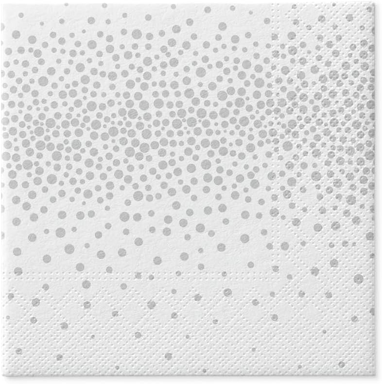 Salvete troslojne 33x33 cm Confeti Srebro 1/20