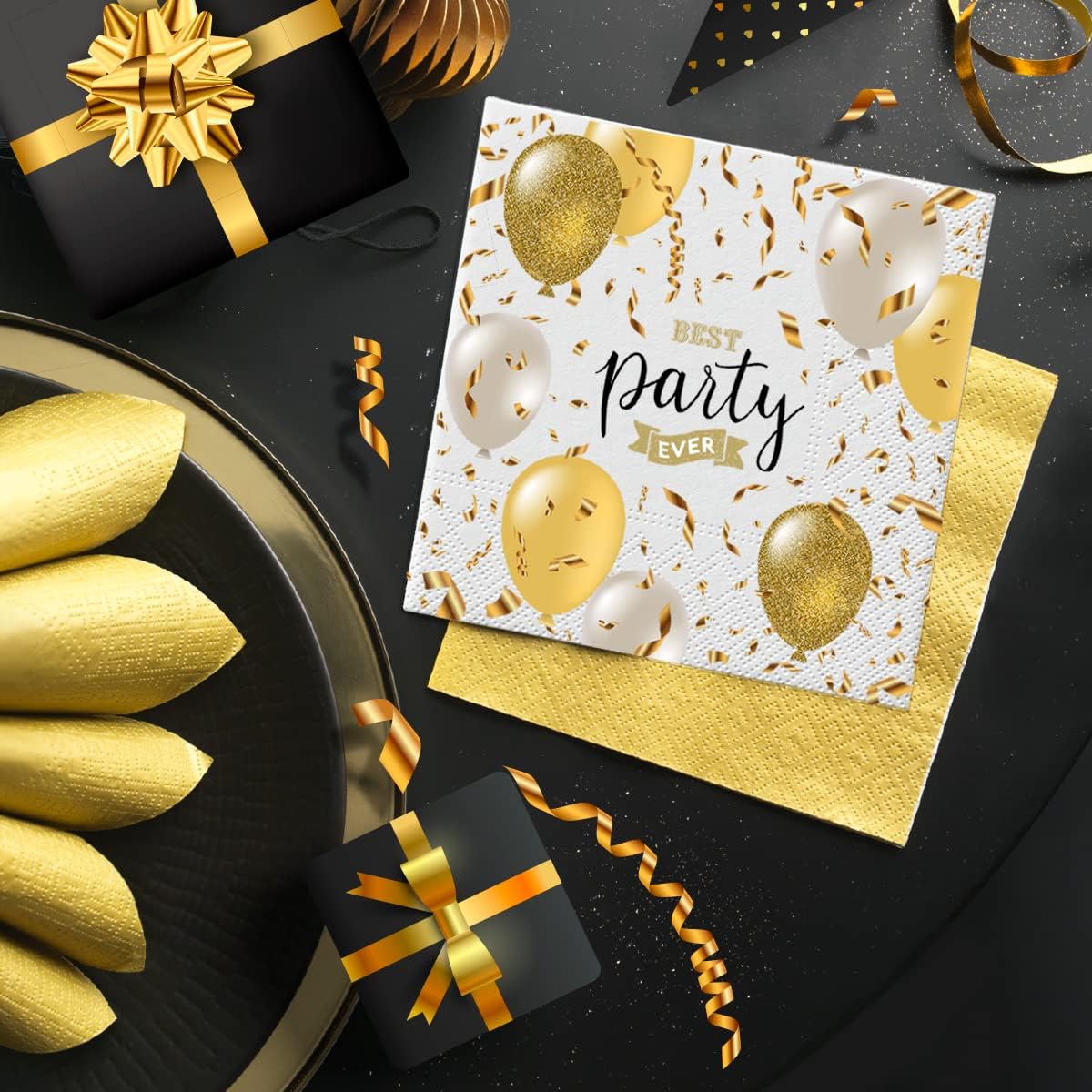 Salvete troslojne 33x33 cm zlato 1/20