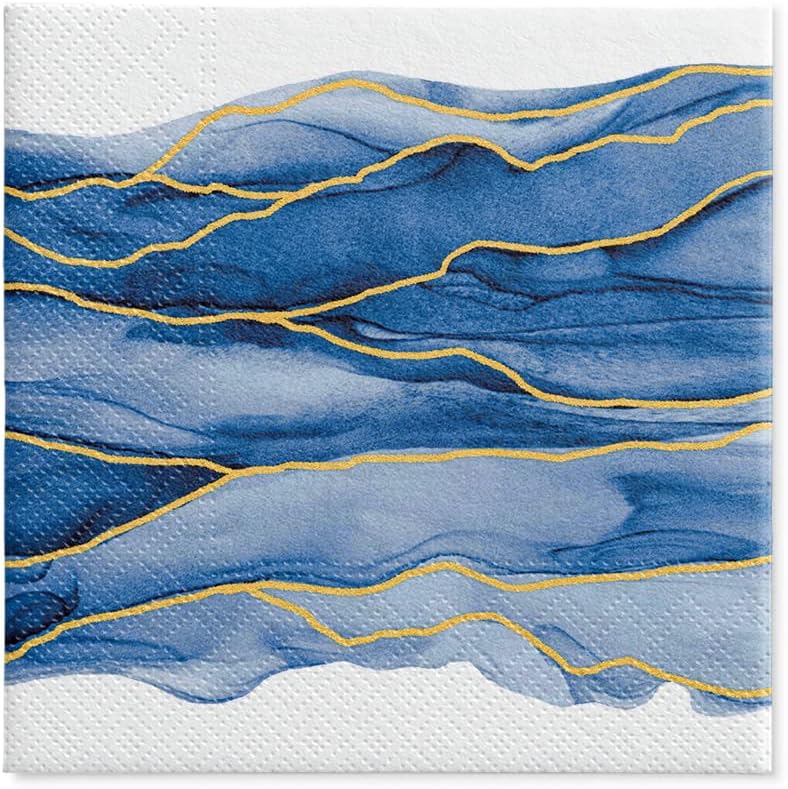 Salvete troslojne 33x33 cm Watercolor Wawes 1/20