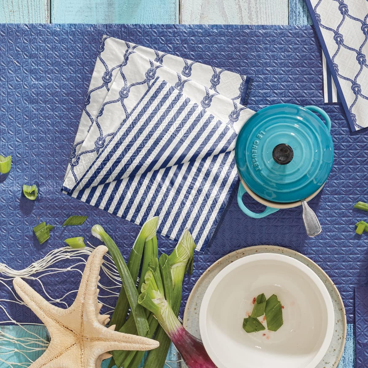 Salvete troslojne dvostrukog dizajna 33x33 Sea Knot Stripes 1/20