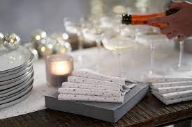 Salvete Duni 3-slojne 33x33/20 Silver Stardust