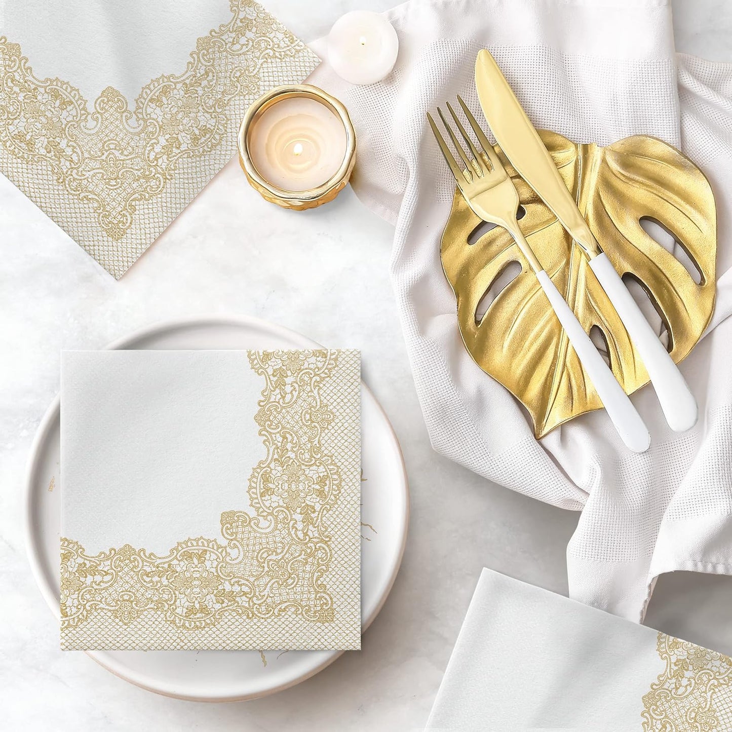 Salvete troslojne 33x33 cm Royal Lace Gold 1/20