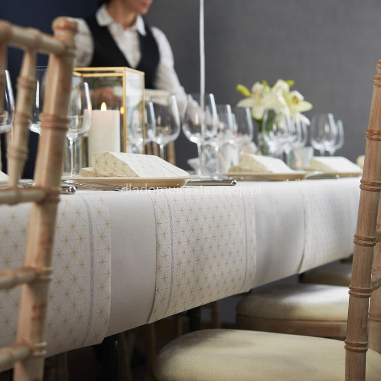 Duni Dunicel runer nalik platnu 0,4x 24m Glitter White