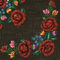 Salvete Maki 33/20 Roses Mountain Embroidery Folk on Black