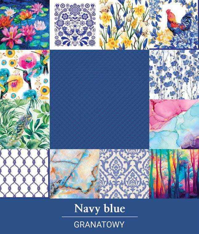 Salvete troslojne 33x33 cm Inspiration Modern navy blue 1/20