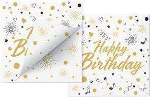 Salvete troslojne dvostrukog dizajna 33x33 Time Party Invitation1/20