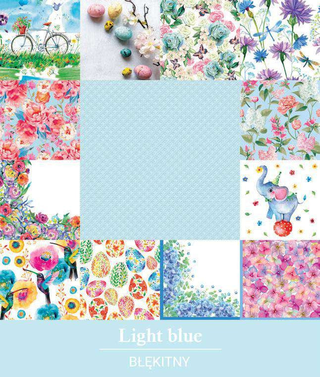 Salvete troslojne 33x33 cm Inspiration Modern light blue 1/20