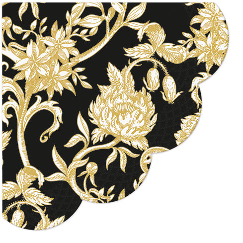 Salvete troslojne okrugle prečnika 32 cm Baroque Flowers 1/12
