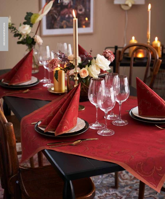 Nadstolnjak Dunicel nalik platnu 84x84 cm Golden Grace Bordeaux