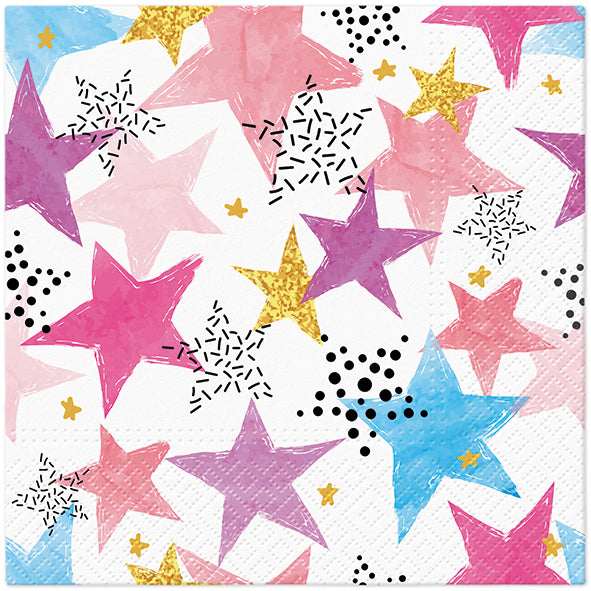 Salvete troslojne 33x33 cm Star Party 1/20