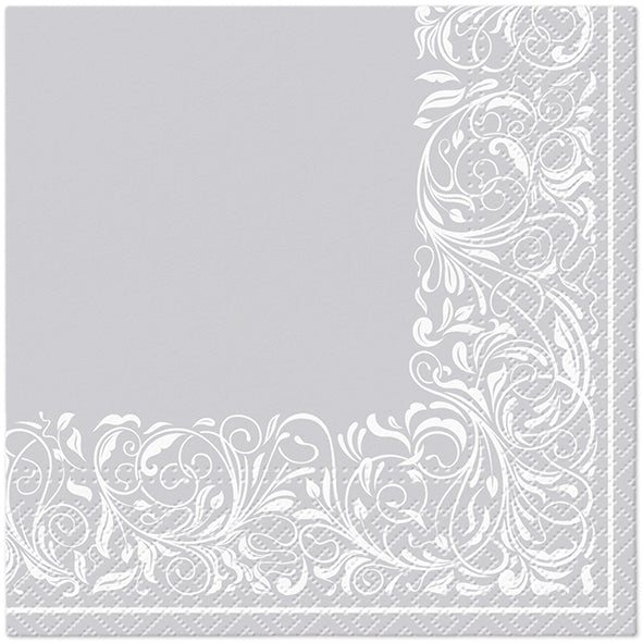 Copy of Salvete troslojne 33x33 cm Elegant Tangle Silver 1/20