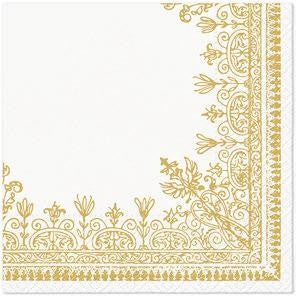 Salvete troslojne 33x33 cm Ornamental Frame Gold 1/20