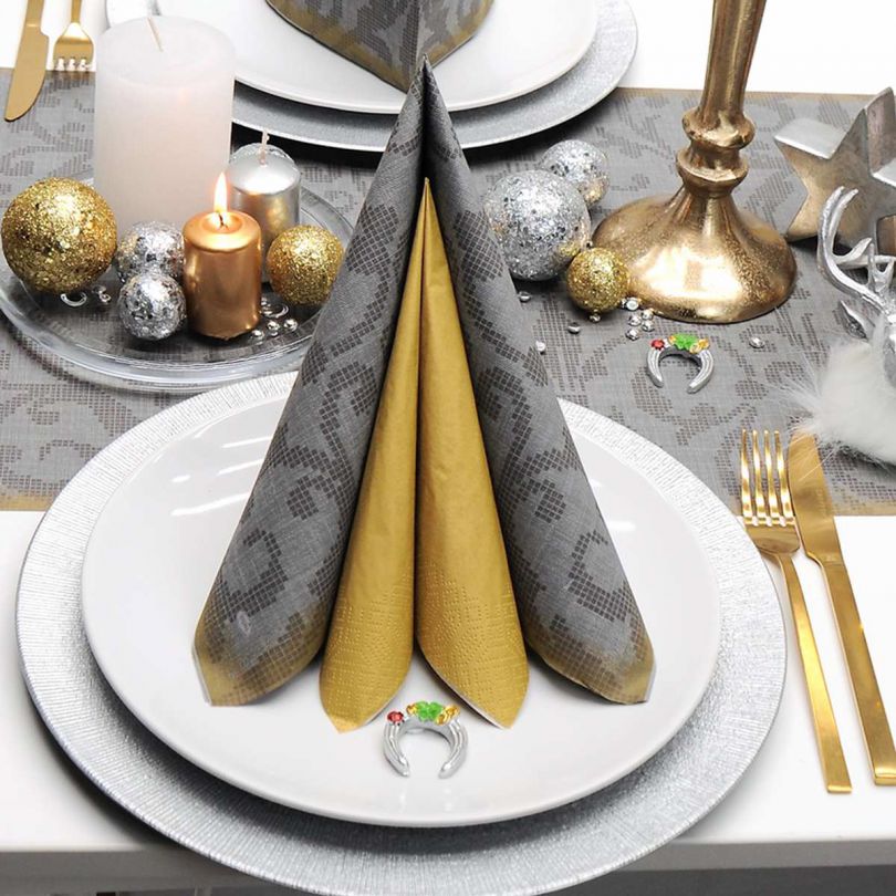 Salvete Festive Granite Grey 33x33 Tissue