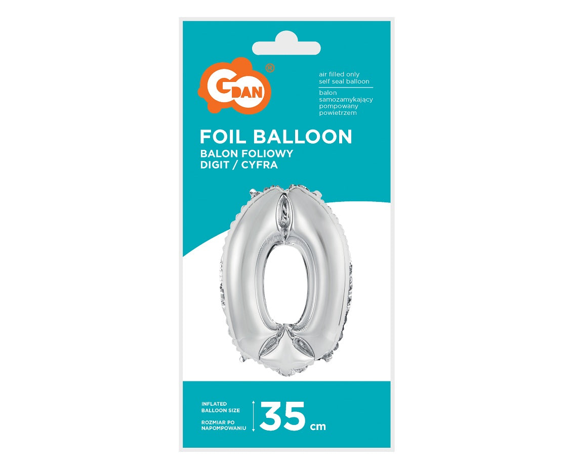 Folijski balon srebro br.O-9 35 cm