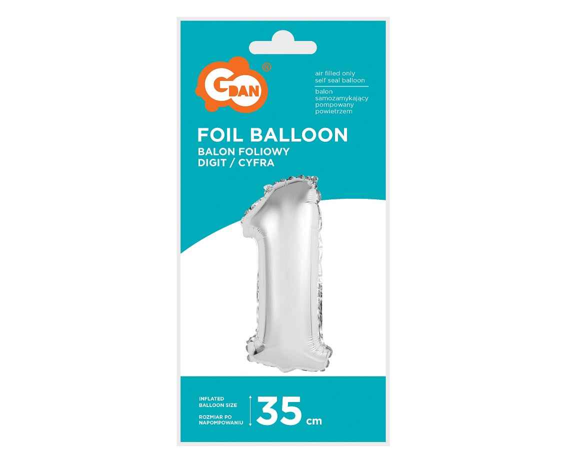 Folijski balon srebro br.O-9 35 cm