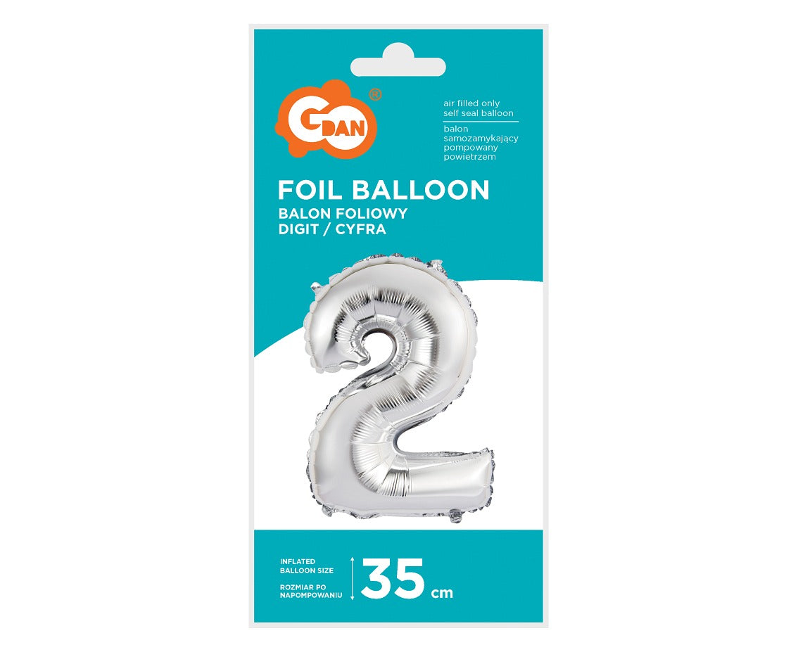 Folijski balon srebro br.O-9 35 cm