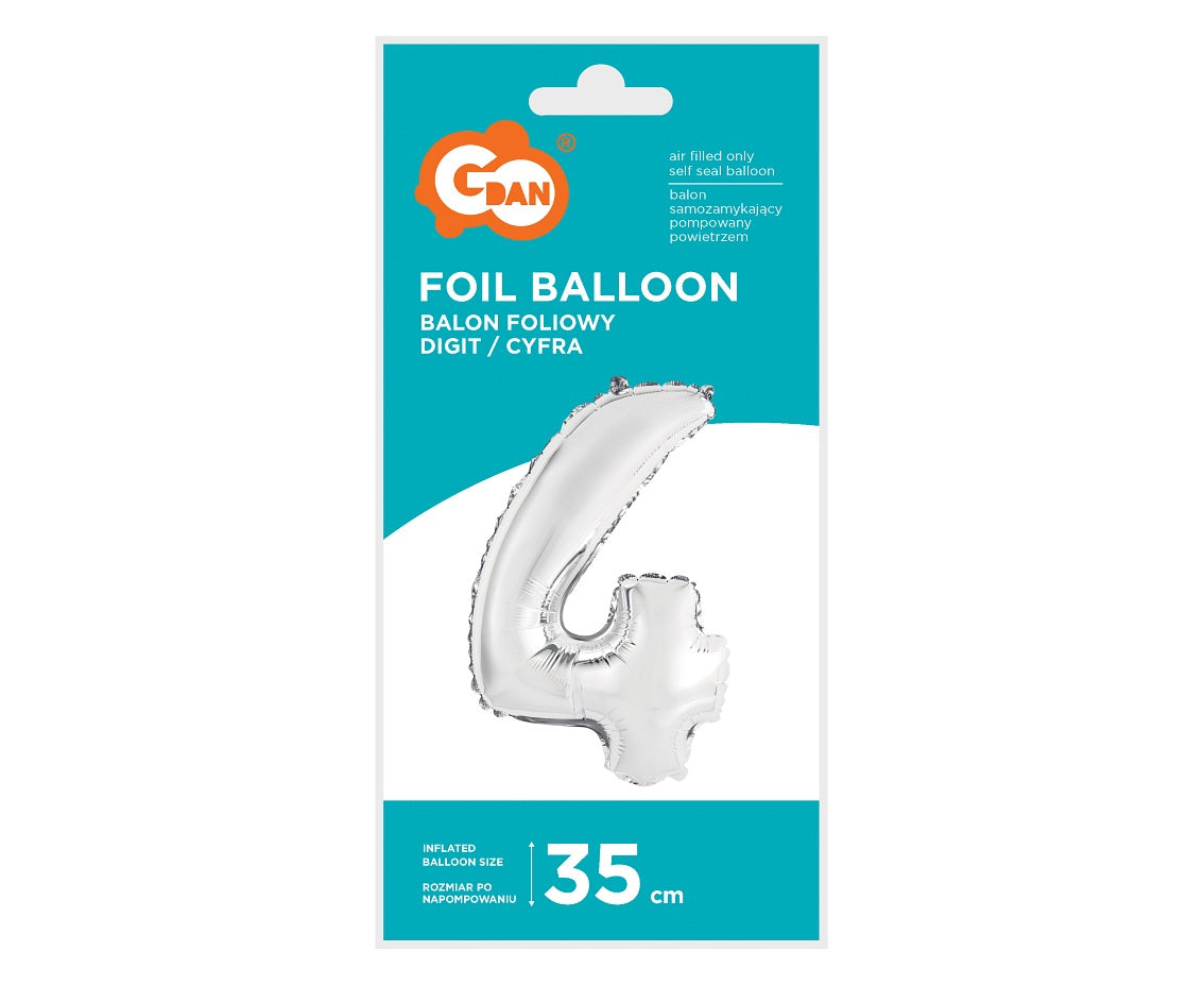 Folijski balon srebro br.O-9 35 cm