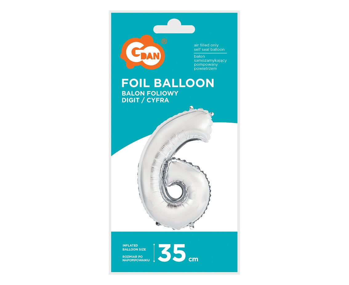 Folijski balon srebro br.O-9 35 cm