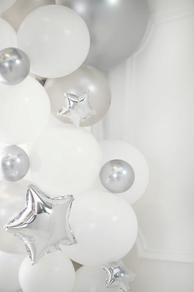 Folijski balon silver star 12 cm (zrak) 1/1
