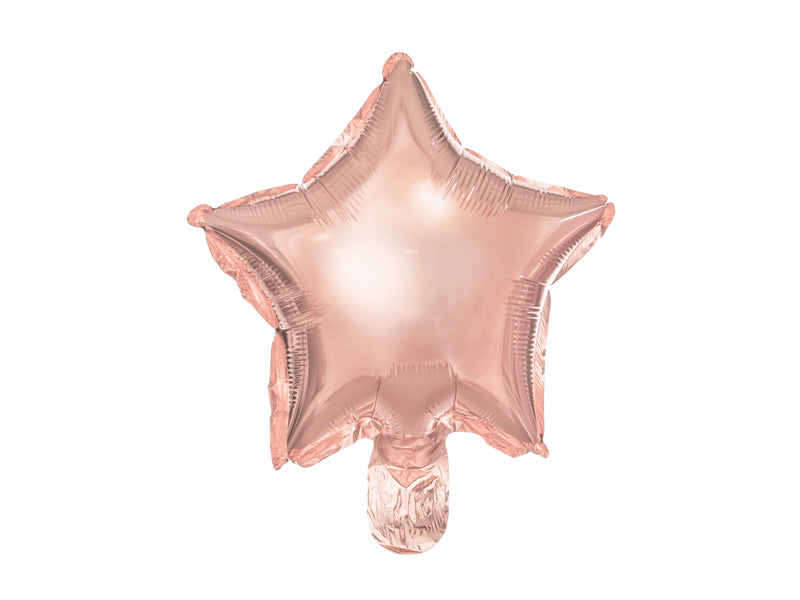 Folijski balon Rose gold star 12 cm (zrak) 1/1