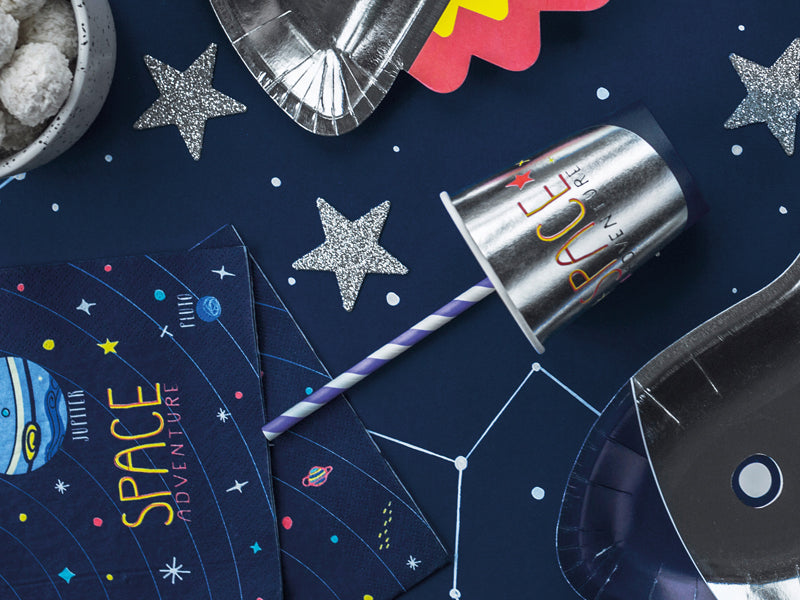 Papirne slamke ljubičaste 19,5cm 1/10