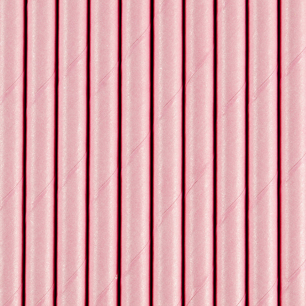 Papirne slamke pink 19,5cm 1/10