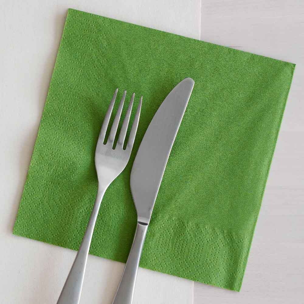Salvete 3-slojne 40x40/125 Tissue List zelena