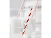 Papirne slamke crvene 19,5cm 1/10