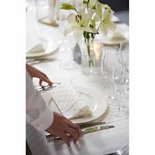 Nadstolnjak Dunicel nalik platnu 84x84 cm Glitter White