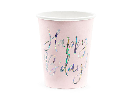 Papirne čaše Happy Birthday Girl 220 ml 1/6
