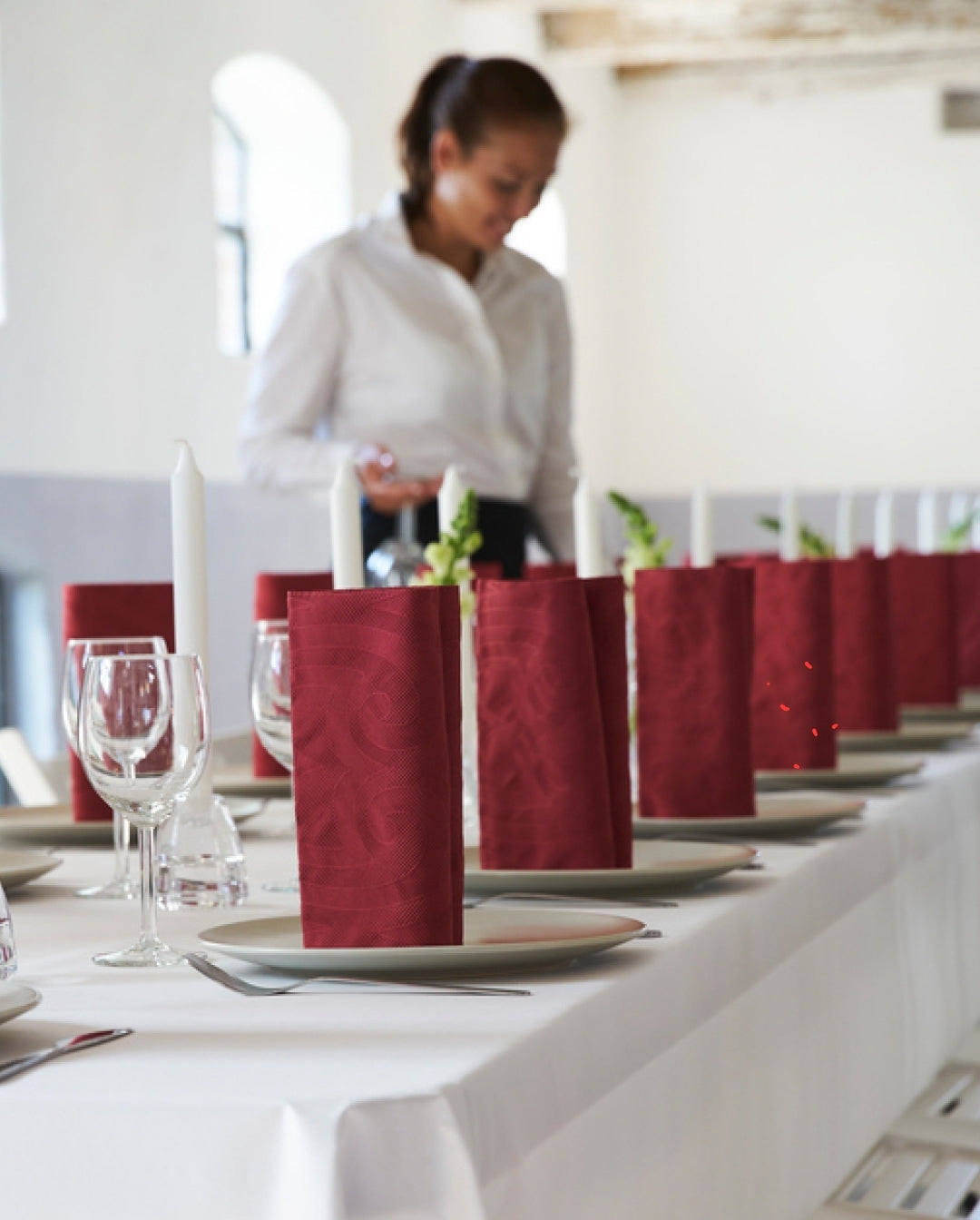 Salvete Duni Elegance Lily Bordo