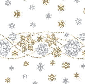 Salvete Dunisoft nalik tkanini  40x4O/12 Snow Gliter White