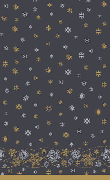 Stolnjak Dunicel nalik platnu 138x220 cm Snow Glitter Black