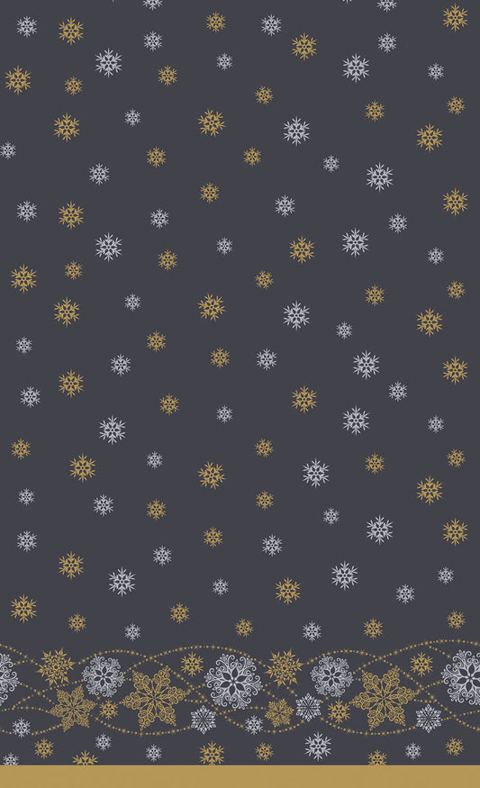 Stolnjak Dunicel nalik platnu 138x220 cm Snow Glitter Black