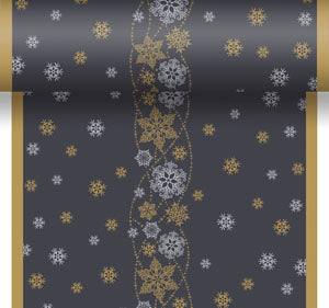 Duni Dunicel runer  nalik platnu 3u1  0,4x4,8 m Snow Glitter Black