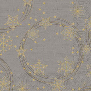 Salvete  Duni 3-slojne 33x33/20 Star Shine Granit  Grey
