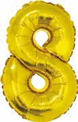 Folijski balon zlato  br.O-9 35 cm
