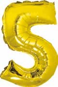 Folijski balon zlato  br.O-9 35 cm