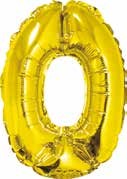 Folijski balon zlato  br.O-9 35 cm