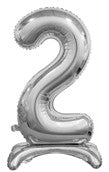 Folijski balon srebro sa postoljem  br.O-9 74 cm