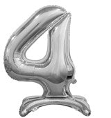 Folijski balon srebro sa postoljem  br.O-9 74 cm