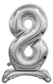 Folijski balon srebro sa postoljem  br.O-9 74 cm