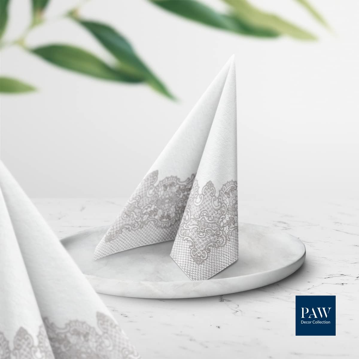 Salvete troslojne 33x33 cm Royal Lace Silver 1/20