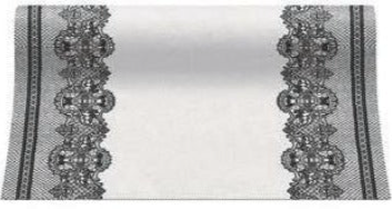 Set za dekor stola Royal Lace  Black za 40 osoba