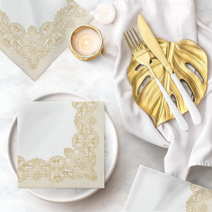 Salvete troslojne 33x33 cm Royal Lace Gold 1/20